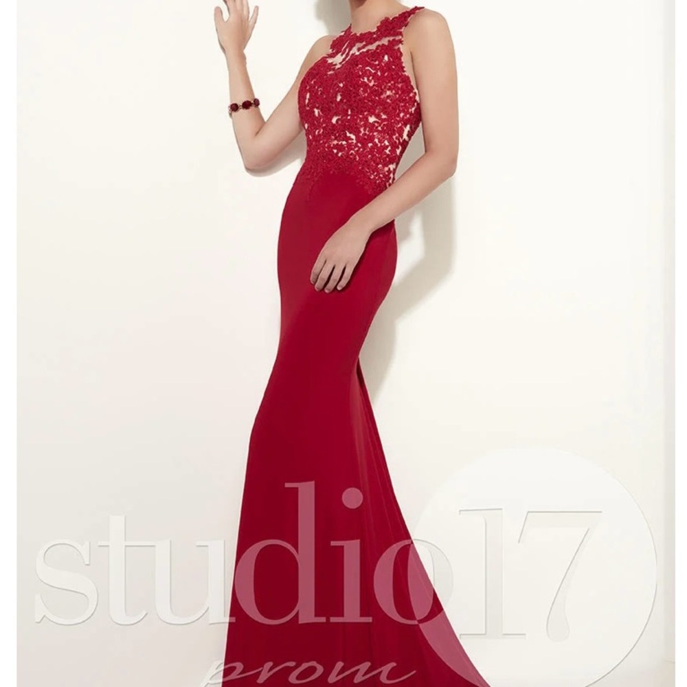 Studio 17 Red Lace Evening Gown